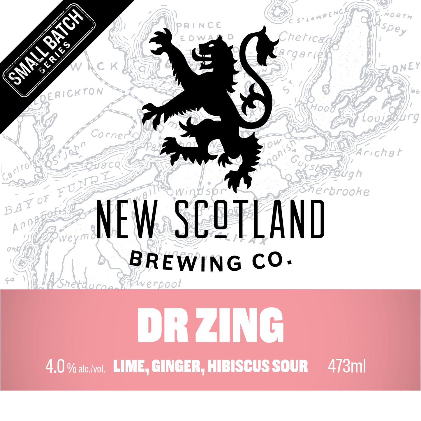 Dr. Zing Lime, Ginger, Hibiscus Sour 473mL