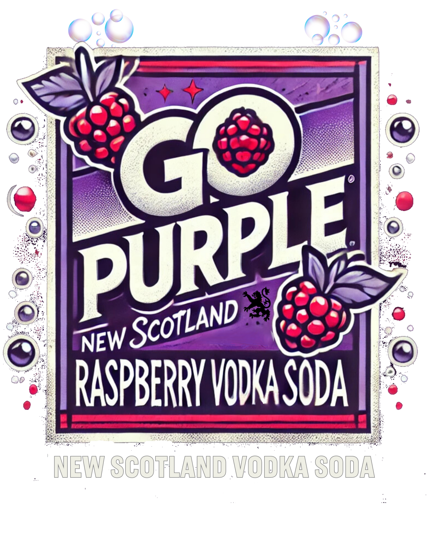 Go Purple T-Shirt - New Scotland Raspberry Vodka Soda