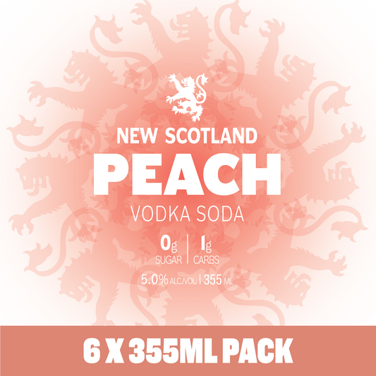 Peach Vodka Soda 355mL