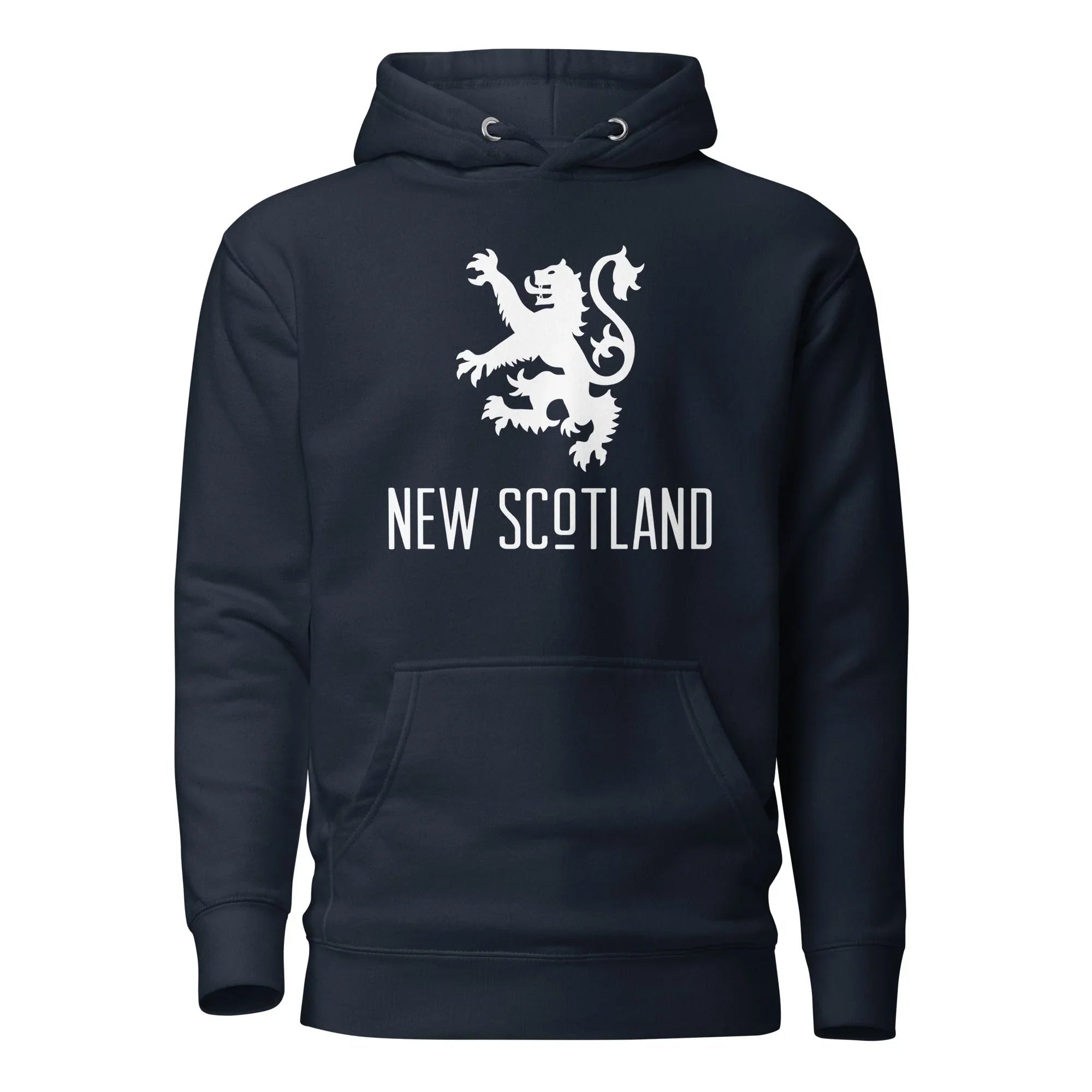 Lion Hoodie – original New Scotland rampant lion 50/50 fleece hoodie made in Canada.