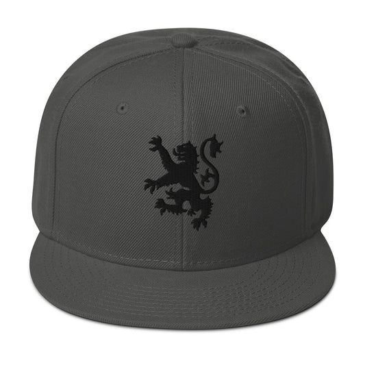 Classic Black 3D Embroidered Lion Snapback Hat